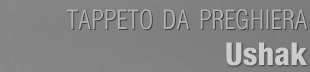 Tappeto da preghiera Ushak
